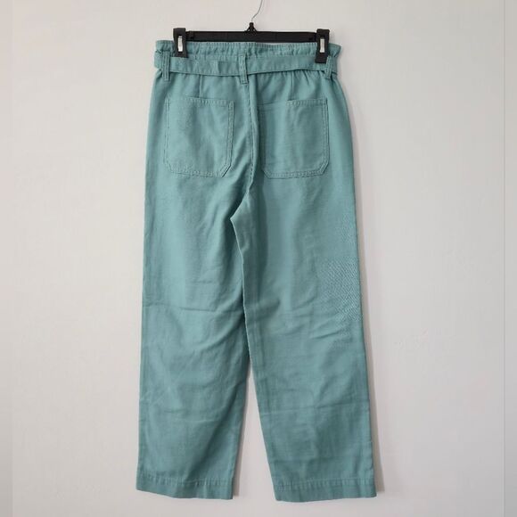 NWT J.Crew Factory Cropped Twill Paper-bag Pant - Picture 3 of 5